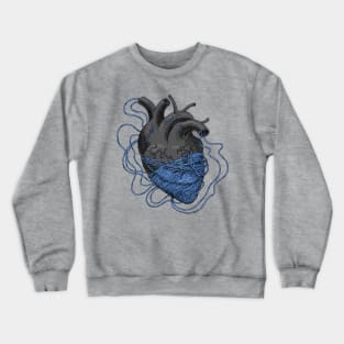 heart black tangled threads Crewneck Sweatshirt